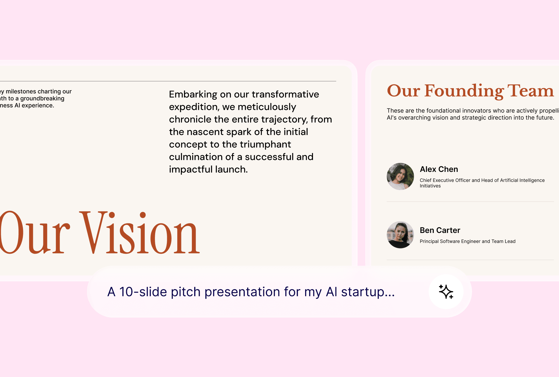 From idea to presentation in about 30 seconds.